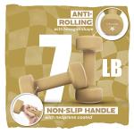 Yes4All Hexagon Neoprene Dumbbells - 7lbs Pair