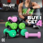 Neoprene Dumbbell Set with Plastic Rack