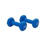 Blue 4-Pound Neoprene Dumbbells - Pair