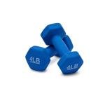 Blue 4-Pound Neoprene Dumbbells - Pair