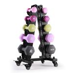 LIONSCOOL Neoprene Dumbbell Set with Steel Rack