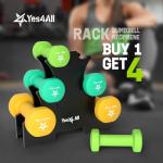 Neoprene Dumbbell Set 3-5-8lb with Rack