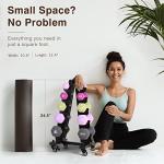 LIONSCOOL Neoprene Dumbbell Set with Steel Rack