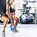 Yes4All Vinyl Coated Kettlebell Set - 10 & 15 lbs