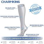 CHARMKING Compression Socks for Running and Travel