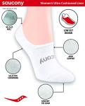 Saucony Women's No Show Cushioned Liner Socks