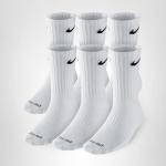 Nike Dri-Fit Crew Socks, 6 Pairs, Large