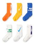 Nike Kids' Crew Socks, Cushioned, 6 Pairs