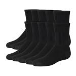 Hanes Boys' Crew Socks - Moisture-Wicking, Cushioned 10-Pack