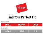 Hanes Boys' Crew Socks - Moisture-Wicking, Cushioned 10-Pack