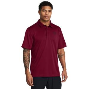 Under Armour Men's X-Large Golf Polo - Cardinal/Black