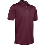 Under Armour Men's Tech Golf Polo - Maroon/Graphite