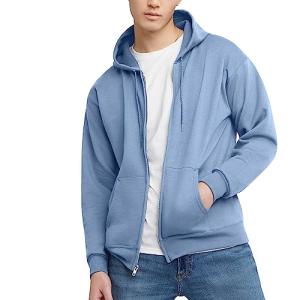 Hanes Men's Ecosmart Full-Zip Hoodie - Light Blue