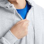 Hanes Men's Ash Full-Zip Fleece Hoodie