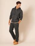 Men's Full-Zip Fleece Hoodie Sweatshirt, Charcoal