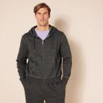 Men's Full-Zip Fleece Hoodie Sweatshirt, Charcoal