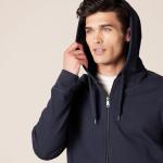 Men's Lightweight Full-Zip Hoodie - Dark Navy