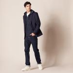 Men's Lightweight Full-Zip Hoodie - Dark Navy