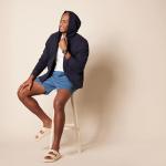 Men's Lightweight Full-Zip Hoodie - Dark Navy