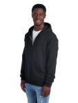 Men's Full Zip Fleece Hoodie - Black, Large