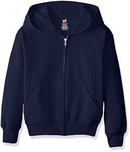 Boys' EcoSmart Fleece Zip Hooded Jacket, Navy