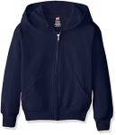 Boys' EcoSmart Fleece Zip Hooded Jacket, Navy