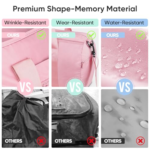 Waterproof Gym Duffel Bag with Compartments (Pink)