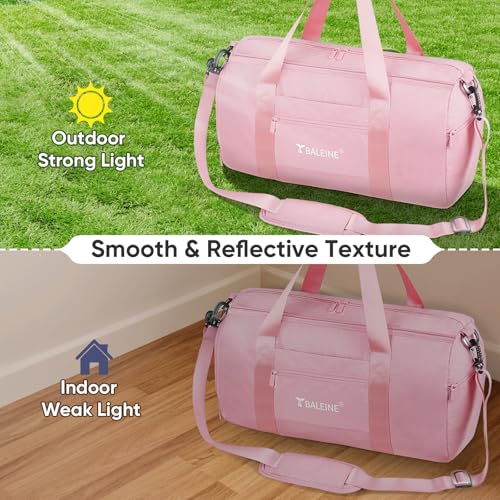 Waterproof Gym Duffel Bag with Compartments (Pink)