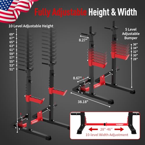 HARISON Adjustable Heavy Duty Squat Rack for Home Gym