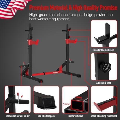 HARISON Adjustable Heavy Duty Squat Rack for Home Gym
