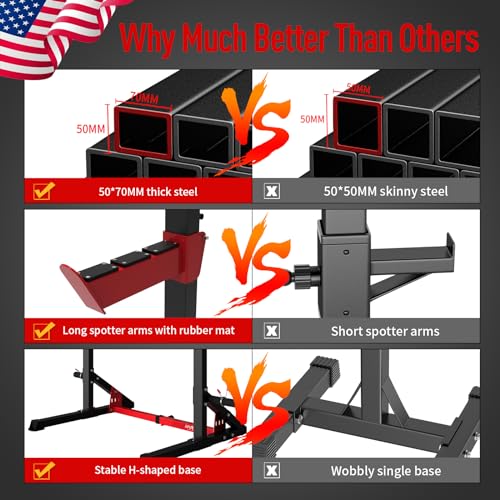 HARISON Adjustable Heavy Duty Squat Rack for Home Gym