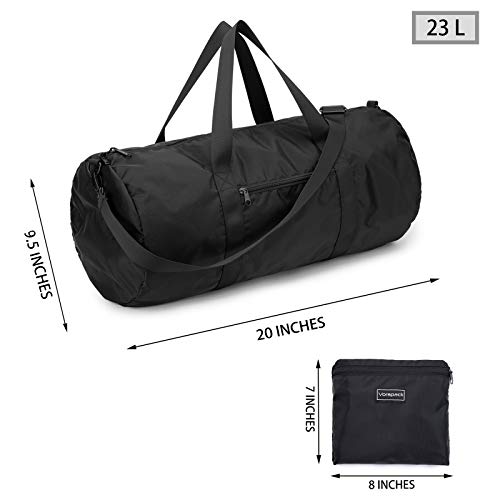 Vorspack 20-Inch Foldable Gym Duffel Bag - Black