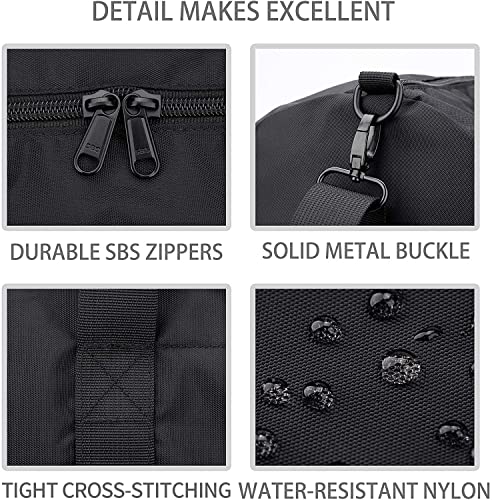 Vorspack 20-Inch Foldable Gym Duffel Bag - Black