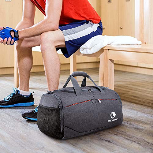 Canway 45L Lightweight Gym Bag with Shoe Compartment