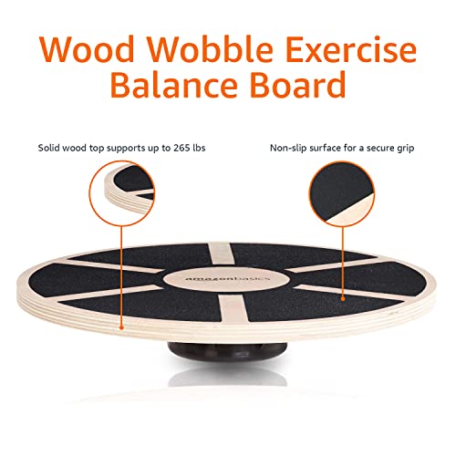 Wood Wobble Balance Trainer Board by Amazon Basics