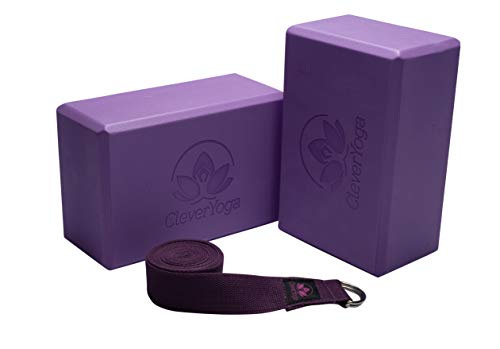 Lightweight Yoga Blocks with Stretch Strap Set