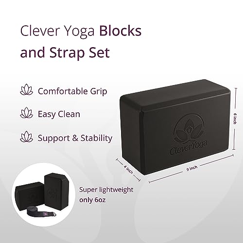 Lightweight Yoga Blocks with Stretch Strap Set