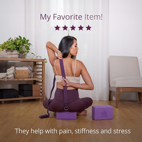 Lightweight Yoga Blocks with Stretch Strap Set