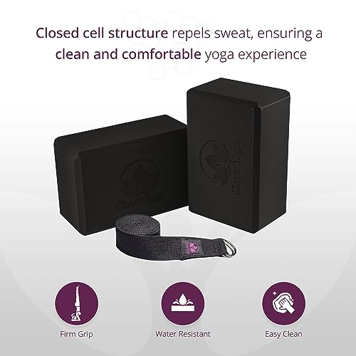 Lightweight Yoga Blocks with Stretch Strap Set