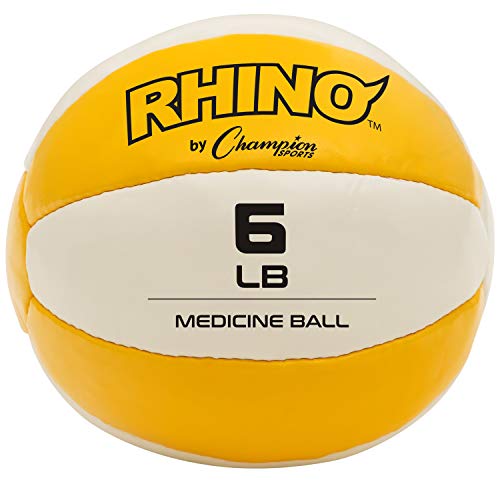 Champion Sports Leather Medicine Balls, 6-7 lbs