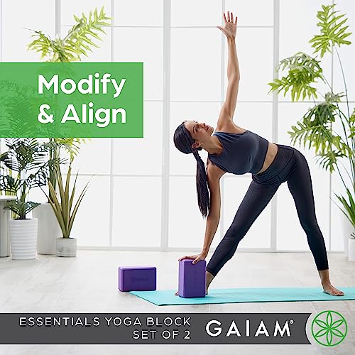 Gaiam Essentials Non-Slip Yoga Block Set