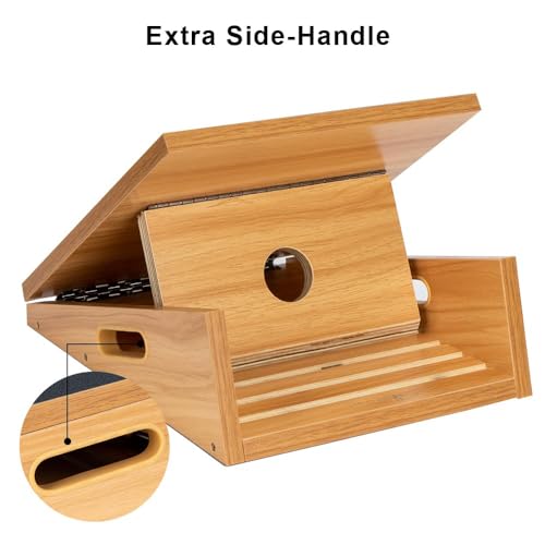 StrongTek Adjustable Wooden Slant Board with Handles