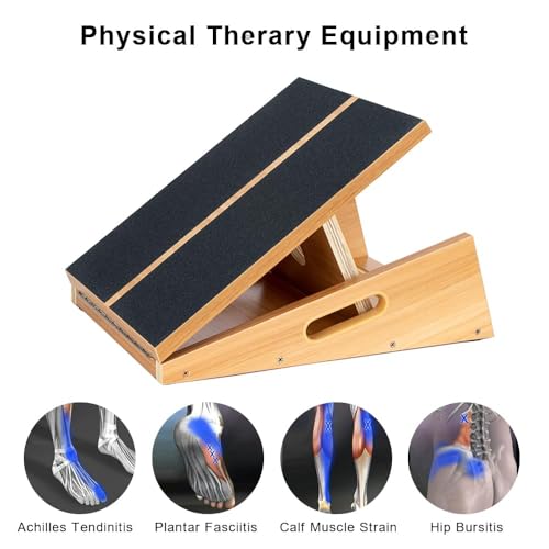 StrongTek Adjustable Wooden Slant Board with Handles