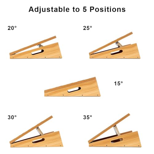StrongTek Adjustable Wooden Slant Board with Handles
