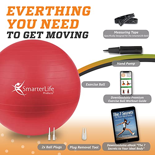 SmarterLife 45 cm Non-Slip Fitness Exercise Ball