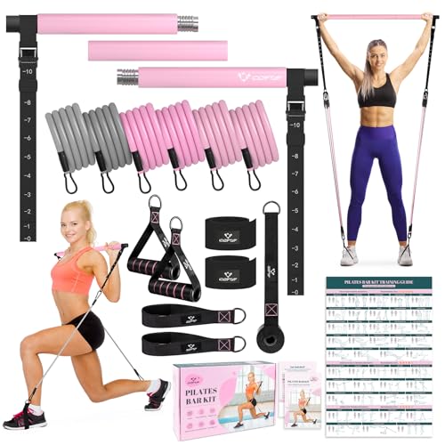 Multifunctional Pilates Bar Kit with Resistance Bands