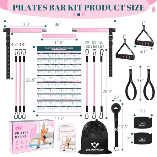 Multifunctional Pilates Bar Kit with Resistance Bands