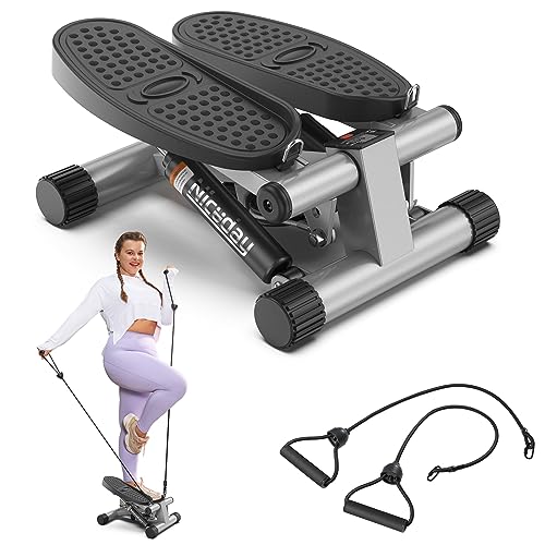 Niceday Mini Stepper with Resistance Bands and LCD Monitor