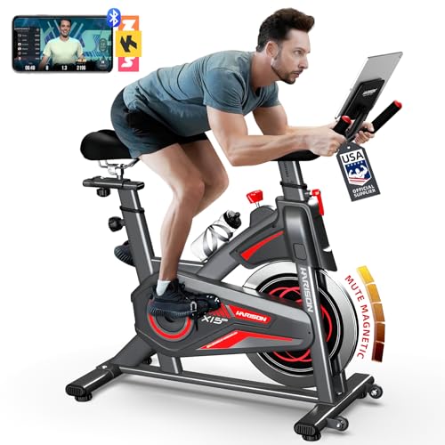 HARISON Bluetooth Magnetic Exercise Bike with Tablet Holder