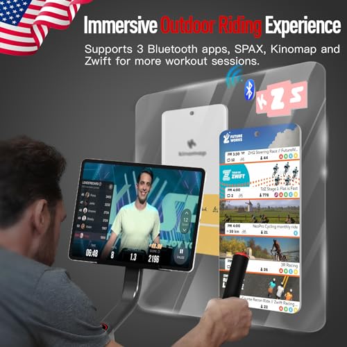 HARISON Bluetooth Magnetic Exercise Bike with Tablet Holder